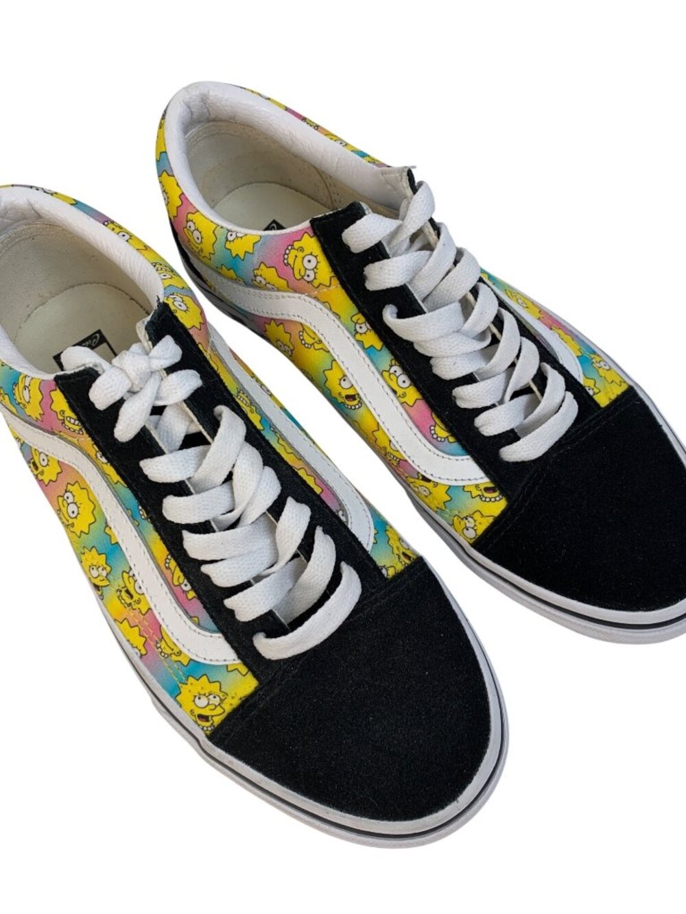 Vans Customs Lisa Simpson Print Old Skool Sneakers Unisex Size 6.5 Men 8 Women